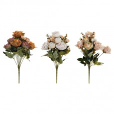 BUNCH DKD HOME DECOR FLOWERS ROSES PVC (3 PCS) (18 X 18 X 38 CM)