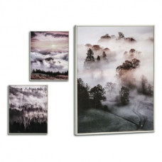 PAINTING LANDSCAPE WITH FRAME WHITE PARTICLEBOARD (41,2 X 2 X 51,2 CM) (41,2 X 2 X 51,2 CM)