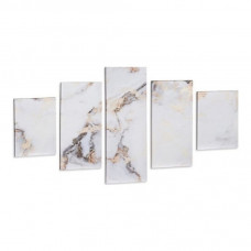 PAINTING CANVAS MARBLE WHITE (5 PIECES)
