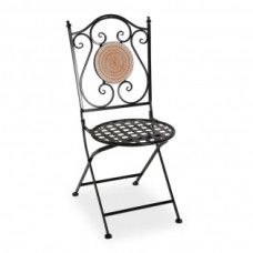 GARDEN CHAIR VERSA MOSAIC ORANGE METAL (50 X 92 X 39 CM)