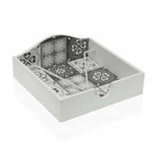 NAPKIN HOLDER VERSA MOSAIC MDF WOOD (18 X 7 X 18 CM)