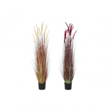 DECORATIVE PLANT DKD HOME DECOR ORANGE BURGUNDY PVC PE (2 UNITS) (30 X 30 X 150 CM)