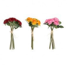 DECORATIVE FLOWERS DKD HOME DECOR CLOTH POLYETHYLENE (3 PCS) (18 X 18 X 35 CM)