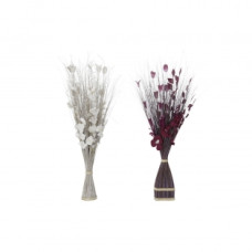 BUNCH DKD HOME DECOR WHITE MAROON COCONUT FIBRE (35 X 20 X 100 CM) (2 UNITS)