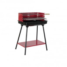 CHARCOAL BARBECUE WITH STAND DKD HOME DECOR RED STEEL (53 X 37 X 80 CM)
