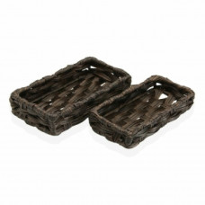 BASKET SET VERSA DARK BROWN POLYETHYLENE 2 PIECES (11 X 4 X 20 CM) (2 PCS)