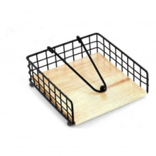 NAPKIN HOLDER CONFORTIME RUSTIC BLACK METAL (19 X 19 X 7 CM)