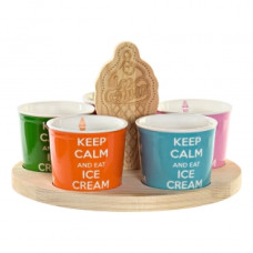 SET OF GLASSES DKD HOME DECOR PINEWOOD CHINA CROCKERY (6 PCS)