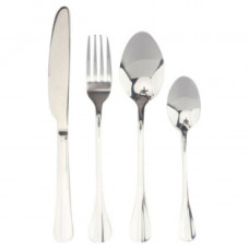 CUTLERY SET DKD HOME DECOR STAINLESS STEEL SILVER (16 PCS)