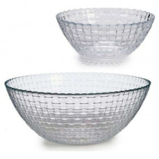 SET OF BOWLS GLASS (25,5 X 16 X 25,5 CM) (7 PIECES)
