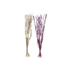 BUNCH DKD HOME DECOR PINK WHITE FLOWERS (30 X 30 X 100 CM) (2 UNITS)