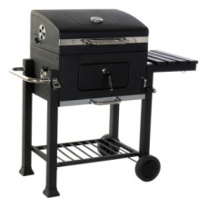 COAL BARBECUE WITH COVER AND WHEELS DKD HOME DECOR STEEL (140 X 60 X 108 CM)